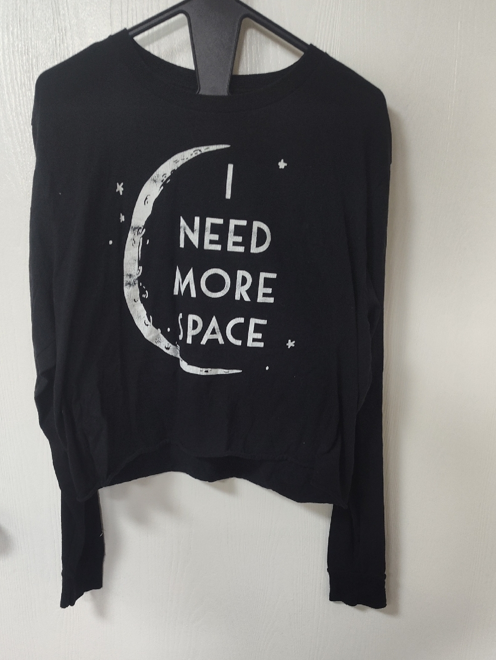 Black Matter Black Cropped Long Sleeve Crop Top